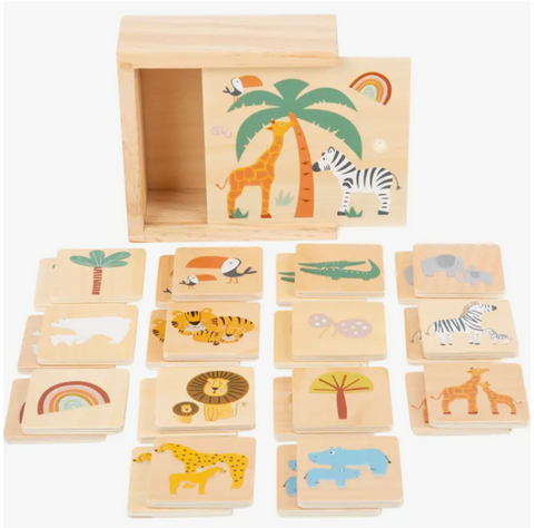 Small Foot Wooden Toys Safari Themed Memory Game