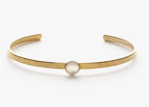 Mother of Pearl Hammered Cuff