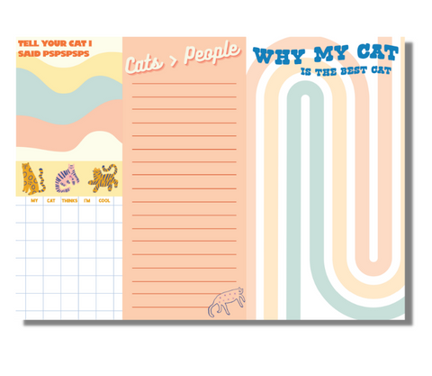 Cat Lovers Notepad Set