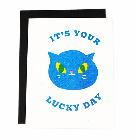 Lucky Day Black Cat Card