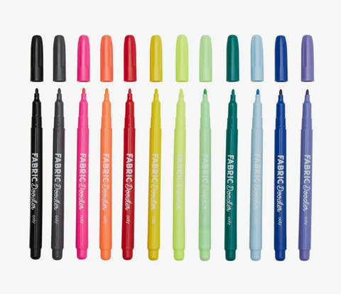 Fabric Doodlers Markers - Set of 12