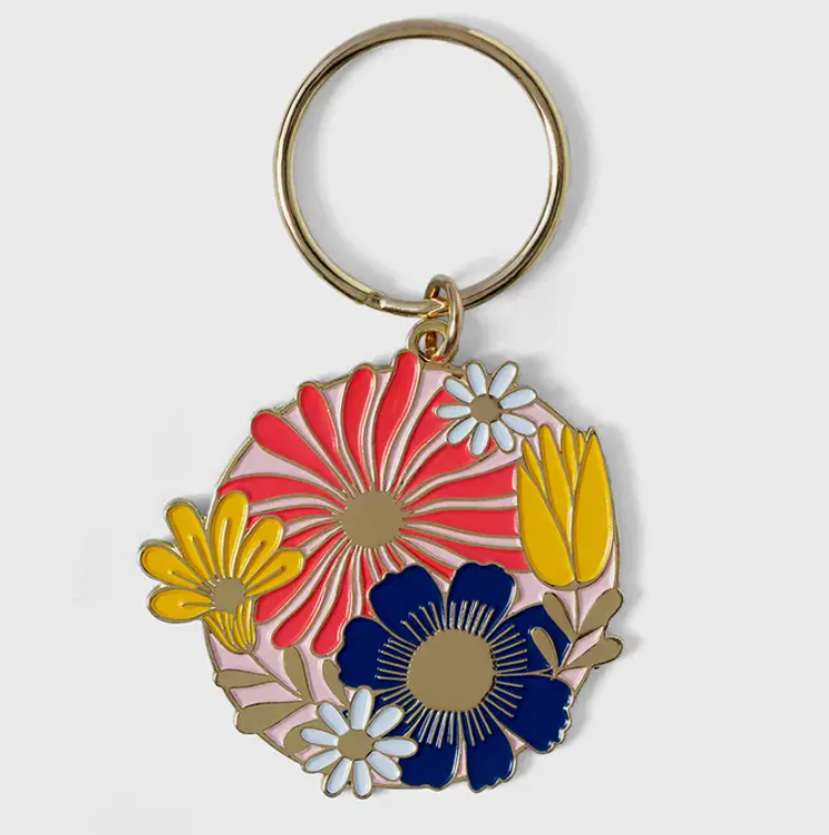 Cottage Floral Keychain - Stay Forever