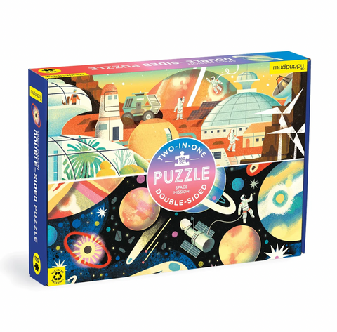 Space Mission 100 Piece Double-Sided Puzzle