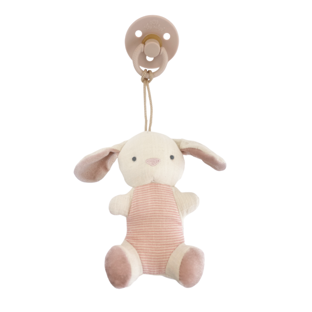 Bitzy Pal Natural Rubber Pacifier & Plush Bunny
