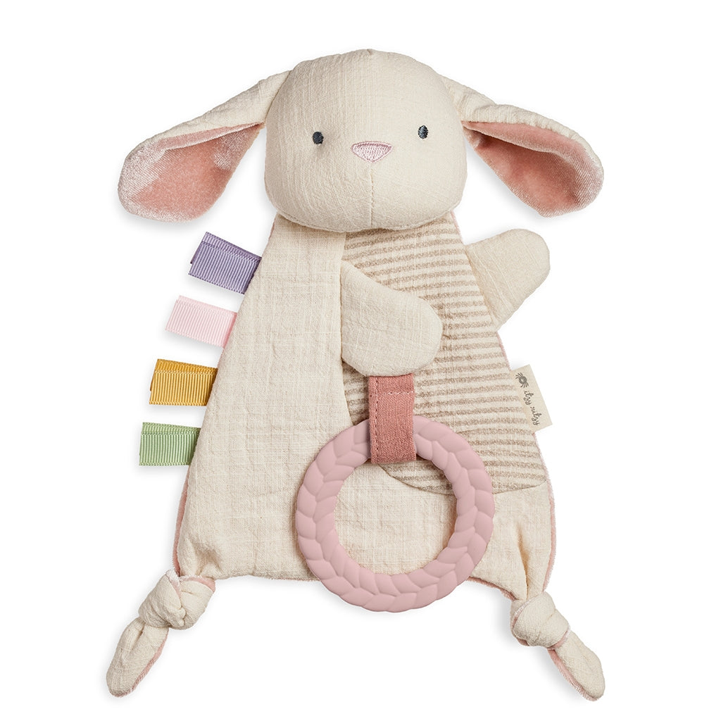 Bitzy Crinkle Sensory Toy with Teether Bunny - Stay Forever