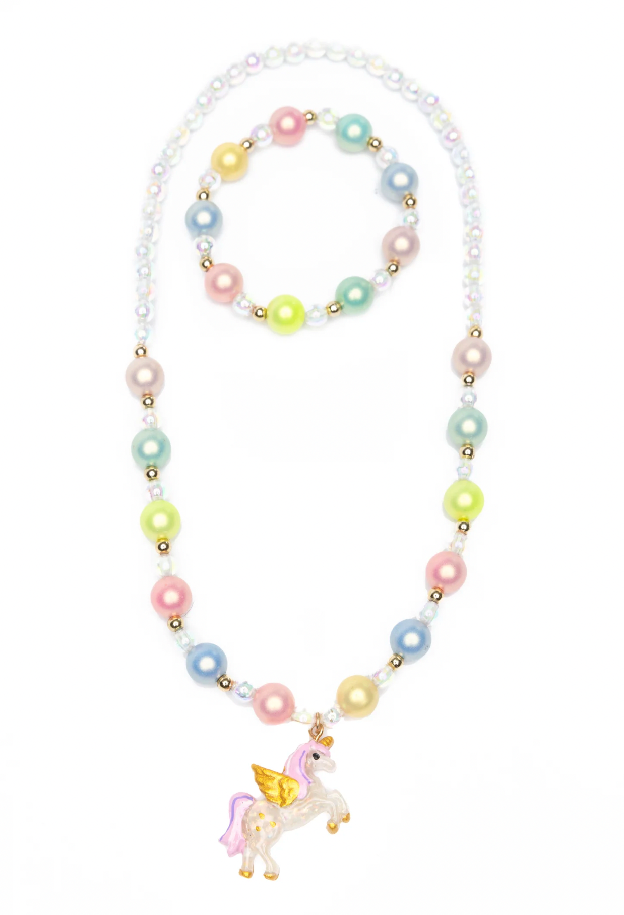 Happy-Go-Unicorn Necklace and Bracelet Set