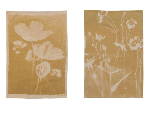 Cotton Floral Tea Towel