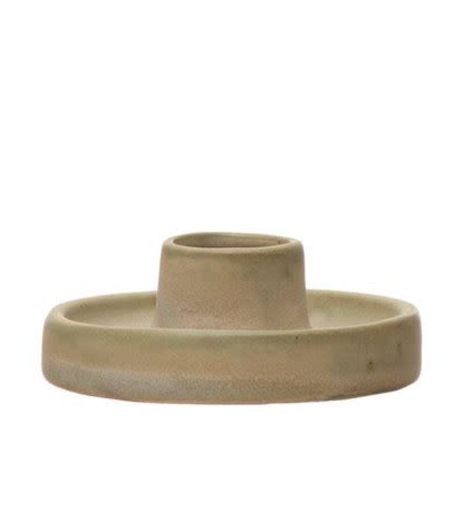 Stoneware Taper Candle Holders