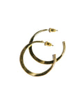 Hammered Hoops Gold 1.5"