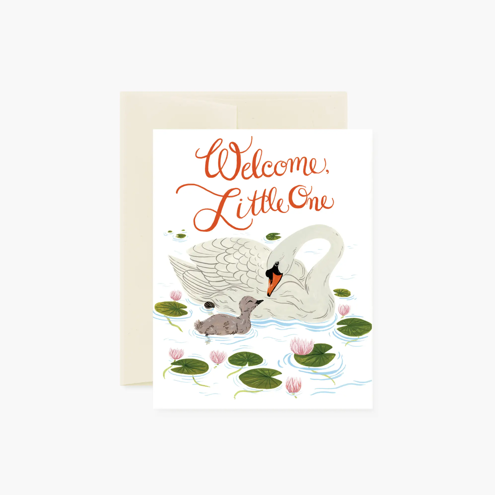 Welcome Little One Swans Card
