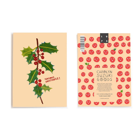 Holly Faces Holiday Card (Boxed set of 8)