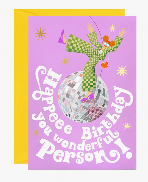 Disco ball Birthday Card
