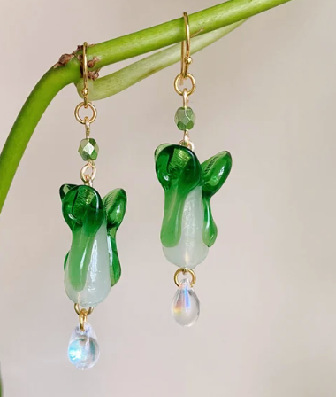 Bok Choy Earrings