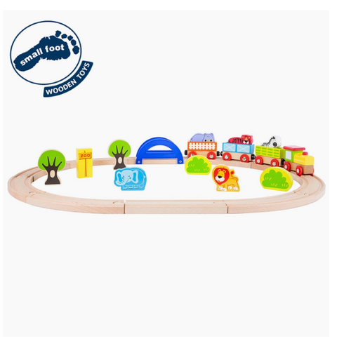 Small Foot Wooden Toy Train - My Zoo