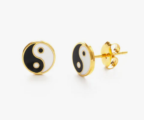 Yin Yang Stud Earrings