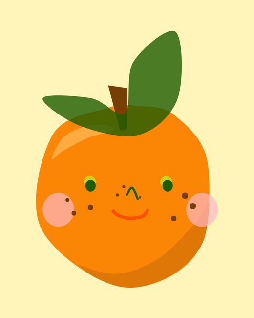 Orange Print 5x5 - Stay Forever