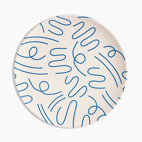 Bamboo Dinner Plate in Doodles