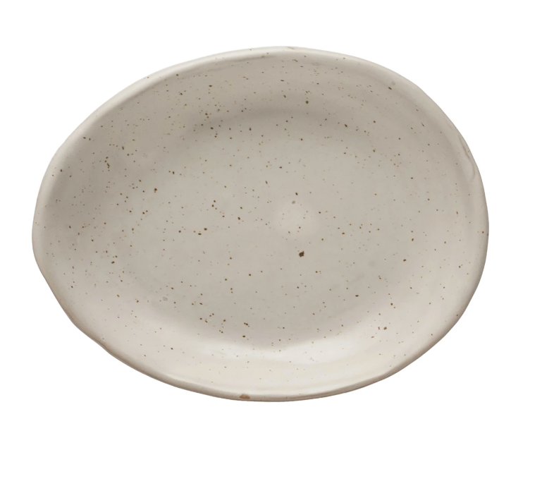Organic Shaped Dish - Cream