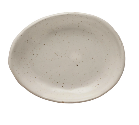 Organic Shaped Dish - Cream