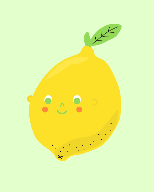 Lemon Print 5x5 - Stay Forever