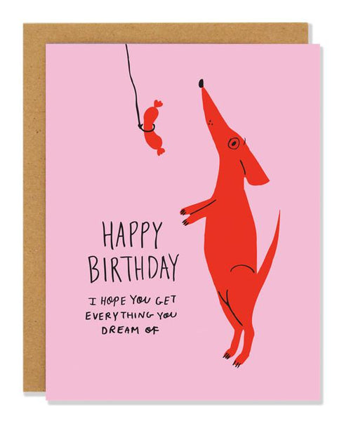 Dog Dreams Birthday Card