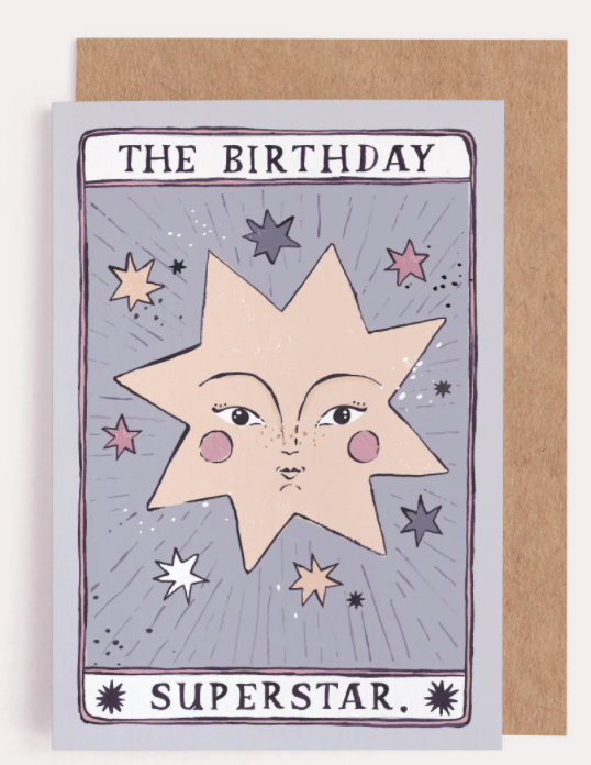 Tarot Superstar Birthday Card