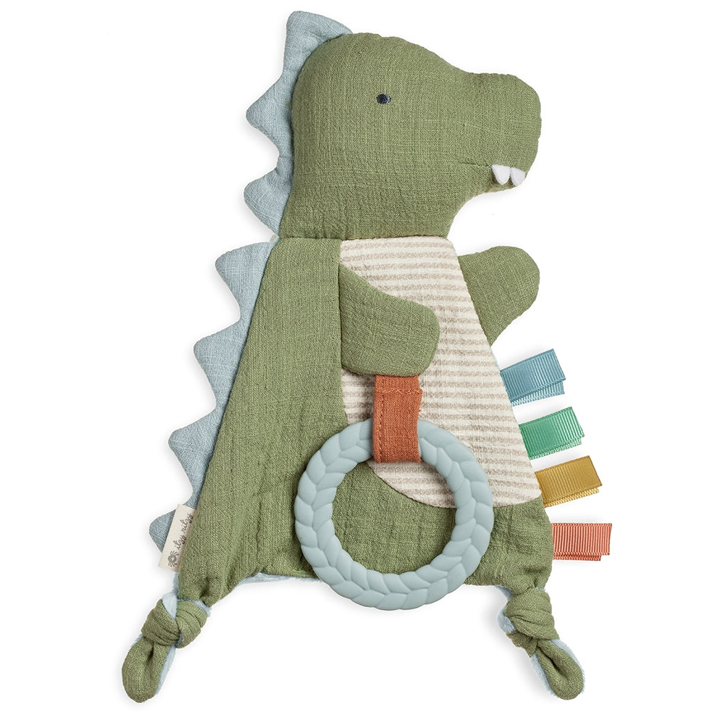 Bitzy Crinkle Sensory Toy with Teether Dino - Stay Forever