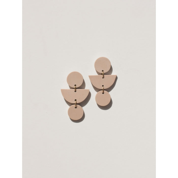 Rover & Kin |Geo Clay Earrings in Sand Dune