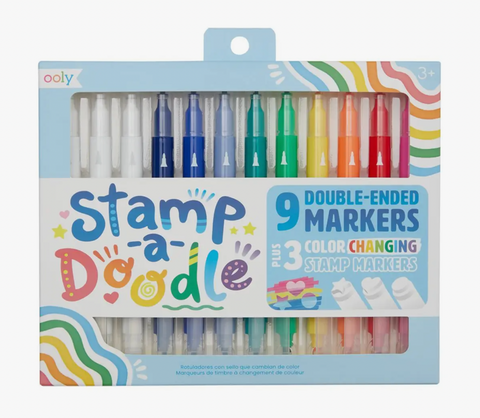 Stamp-A-Doodle Double-Ended Markers - Set of 12