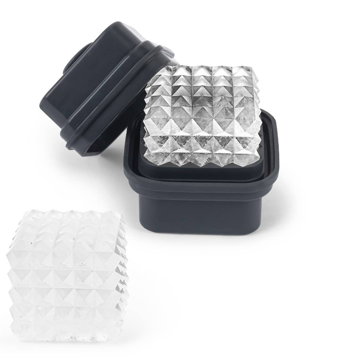 Cocktail Ice Mold, Prism - Charcoal
