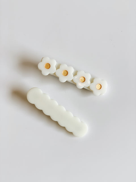 Flower Bar Clips (Set of 2)