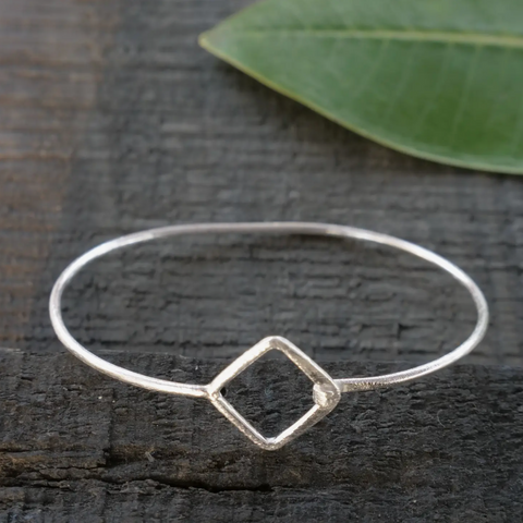 Sterling Silver Square Bracelet