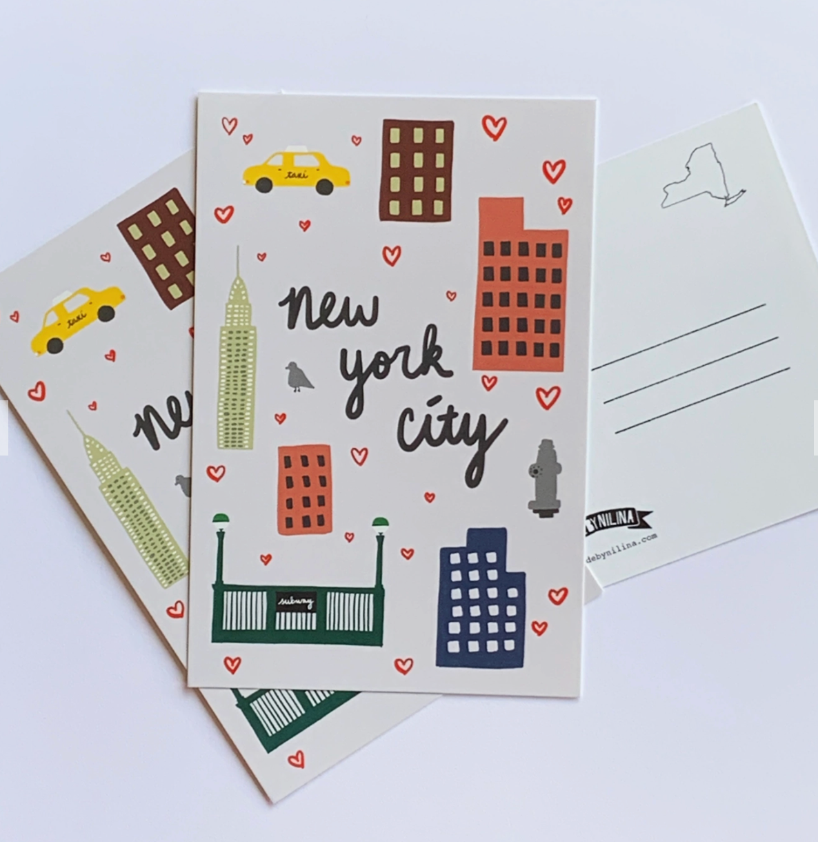 NYC Silhouettes Postcard
