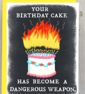 Cake Danger Birthday Card