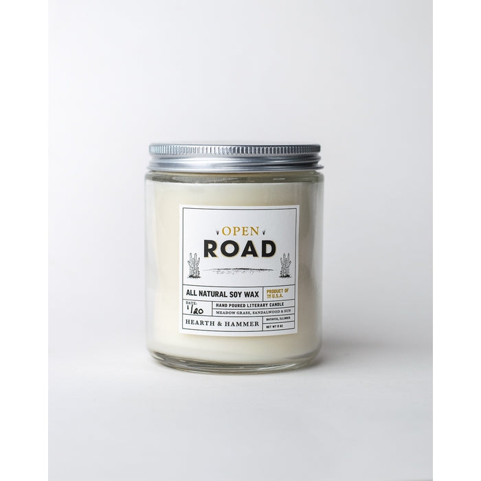 Open Road Literary Soy Candle