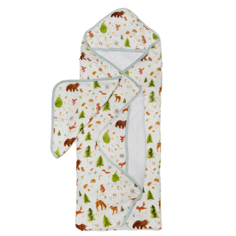 Forest Friends Hooded Towel Set