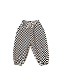 Black and White Checkered Kids Pants