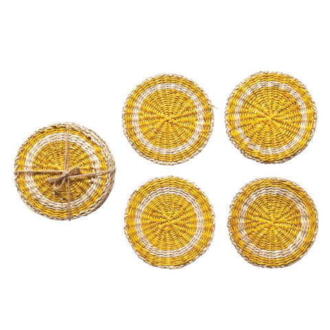 Round Seagrass Coasters, set of 4