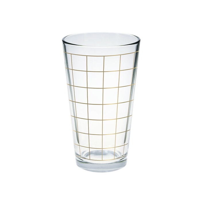 Gold Pint Glass Grid