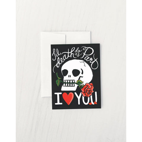 Skull and Rose Card